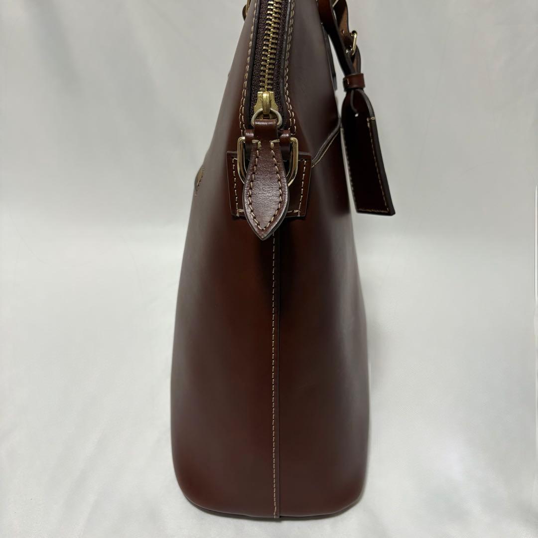 美品 SHIPS別注 ボルドリーニ セレリア 2way ビジネスバッグ A4 茶