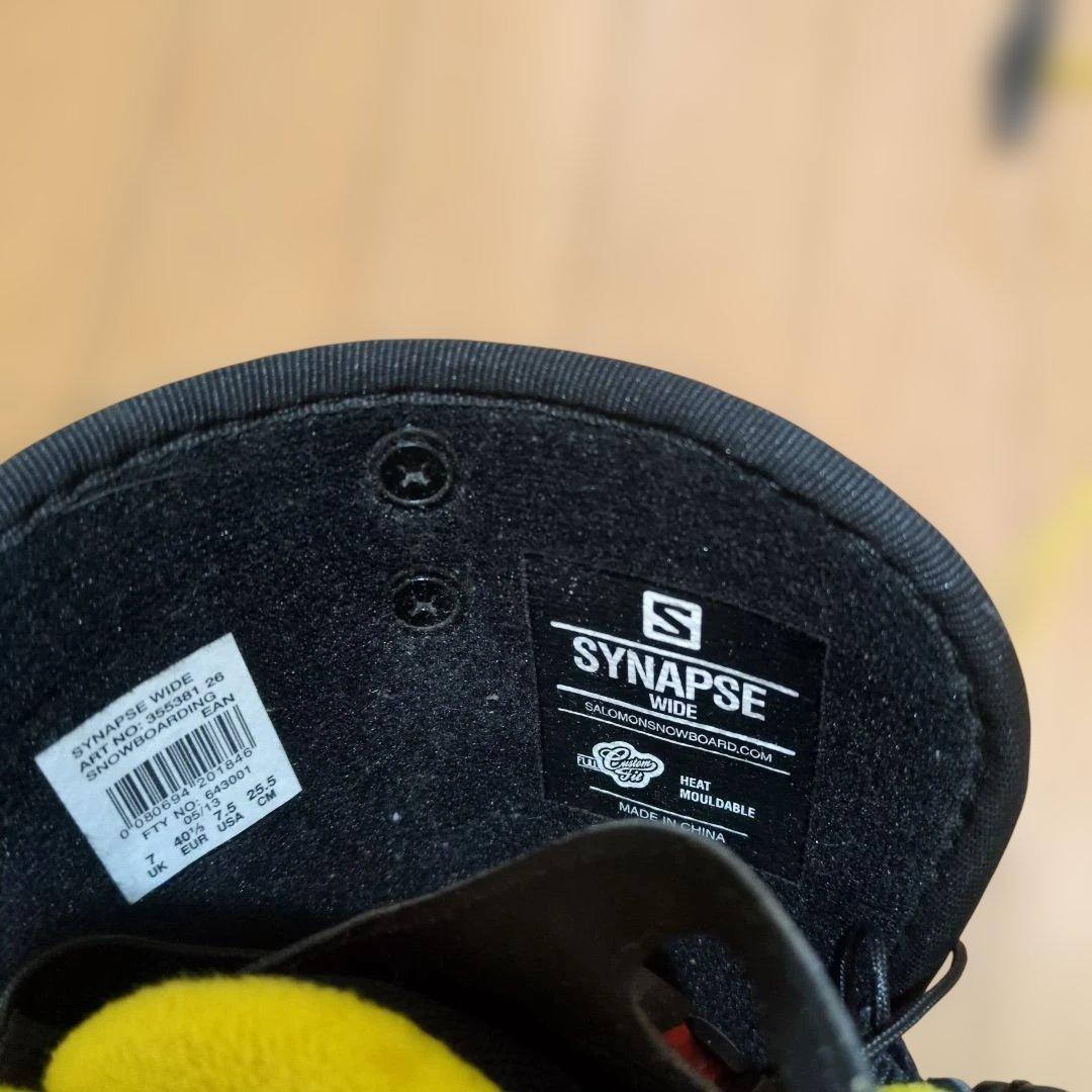 SALOMON スノーボードブーツ SYNAPSE WIDE ブラック/イエロー