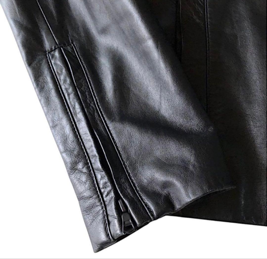 Theory セオリー　ラムレザーシングルライダース Ｌ 革ジャン ジャケット