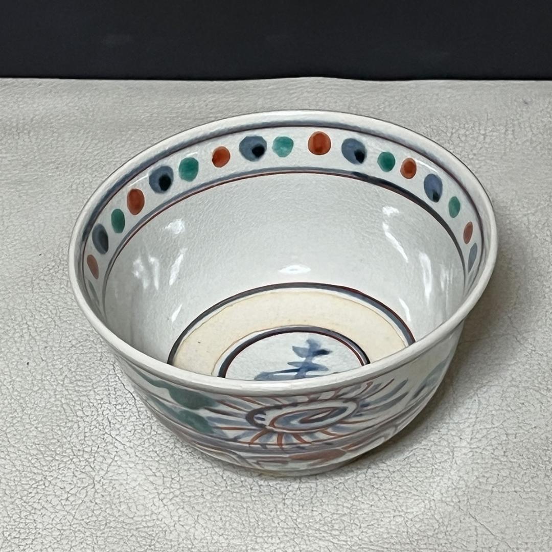 竜谷窯 宮川香雲 紅安南 数茶碗 九客 共箱 茶道具 【k3339】