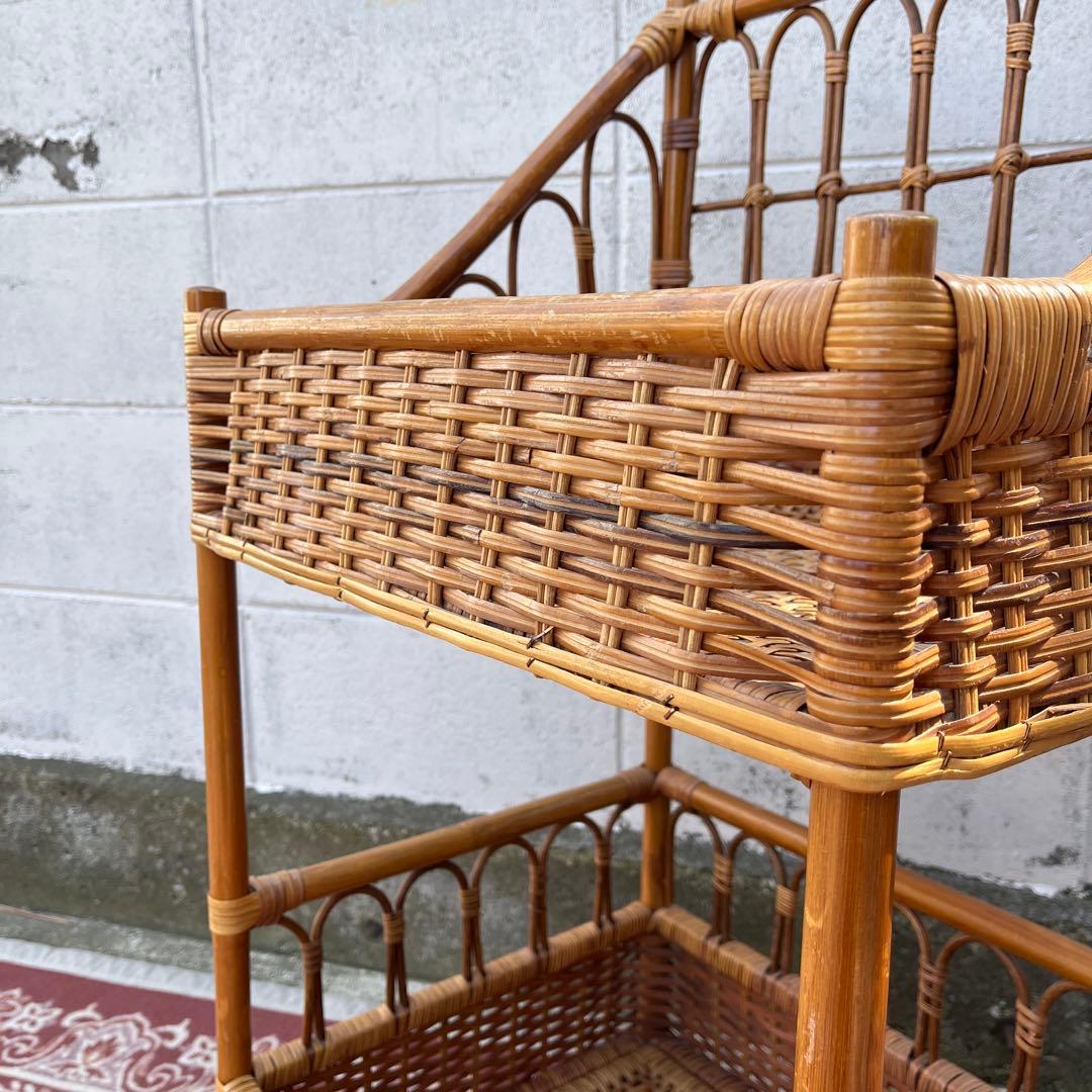 ナチュラル天然素材◾️籐ラタン製 ランドリーラック 脱衣籠 脱衣かご バスケット