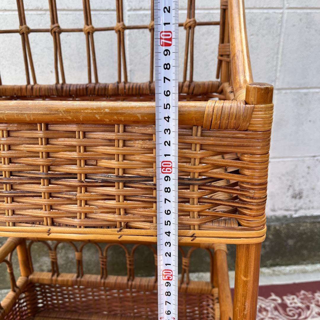 ナチュラル天然素材◾️籐ラタン製 ランドリーラック 脱衣籠 脱衣かご バスケット