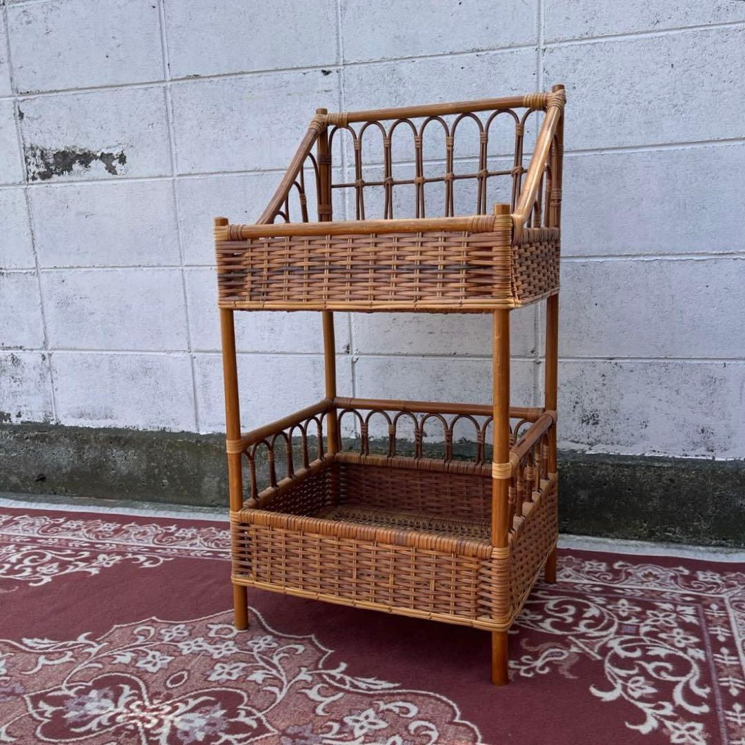 ナチュラル天然素材◾️籐ラタン製 ランドリーラック 脱衣籠 脱衣かご バスケット