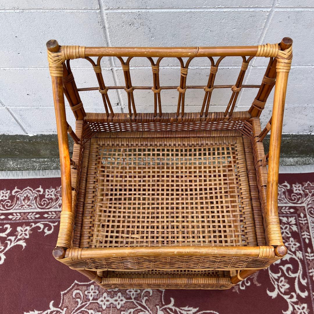 ナチュラル天然素材◾️籐ラタン製 ランドリーラック 脱衣籠 脱衣かご バスケット