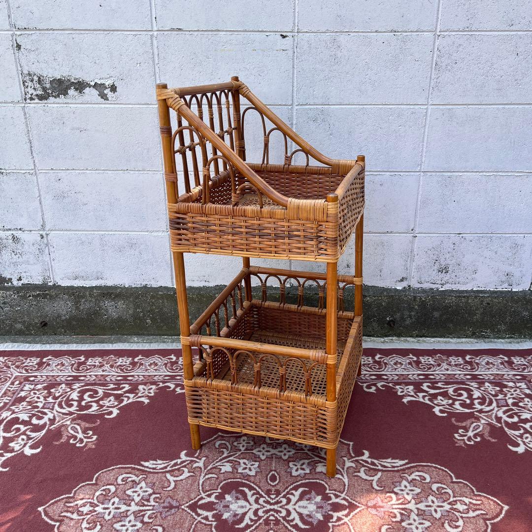 ナチュラル天然素材◾️籐ラタン製 ランドリーラック 脱衣籠 脱衣かご バスケット