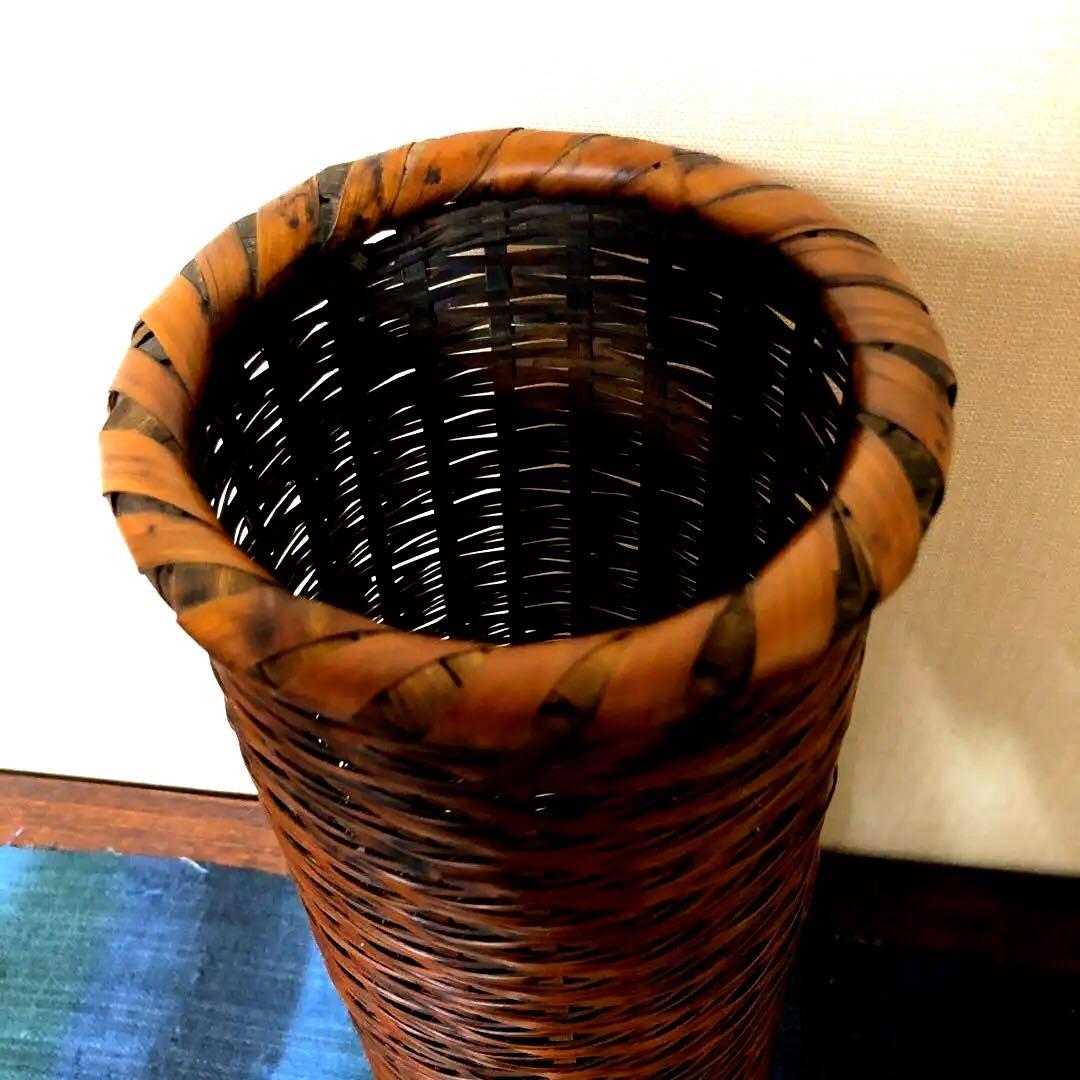 民藝　竹工芸品　花入れ　花籠　竹細工