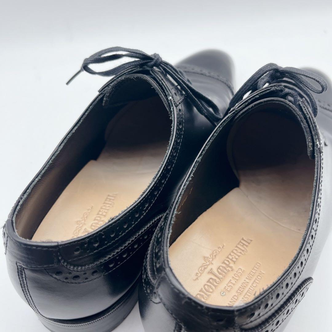 美品✨ユニオンインペリアル U1108 パンチドキャップ ブローグ 黒 25cm