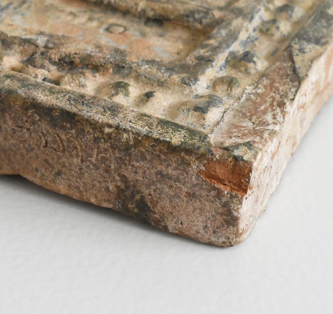 東南アジア ビルマ ミャンマー バガン 緑釉陶板 12〜13世紀頃 発掘出土品