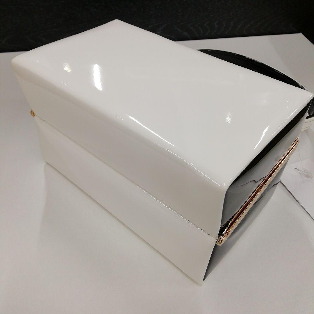 新品未使用☆　振袖用成人式 卒業式 　草履バッグセット　白黒　フリーサイズ45