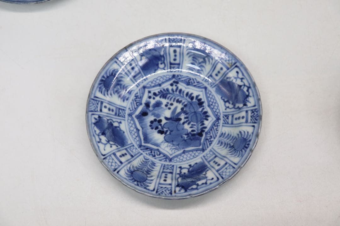 ※南京古染付　芙蓉手小皿10点　共箱　送料込み250708