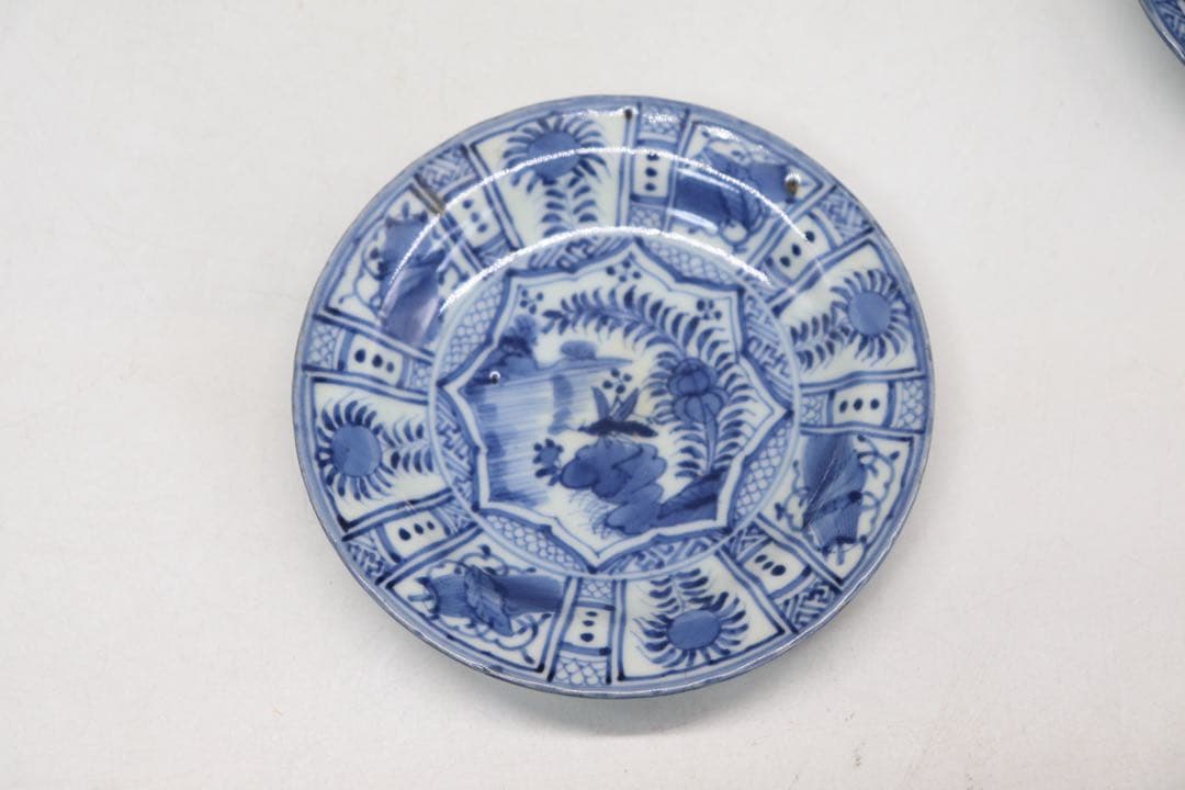 ※南京古染付　芙蓉手小皿10点　共箱　送料込み250708