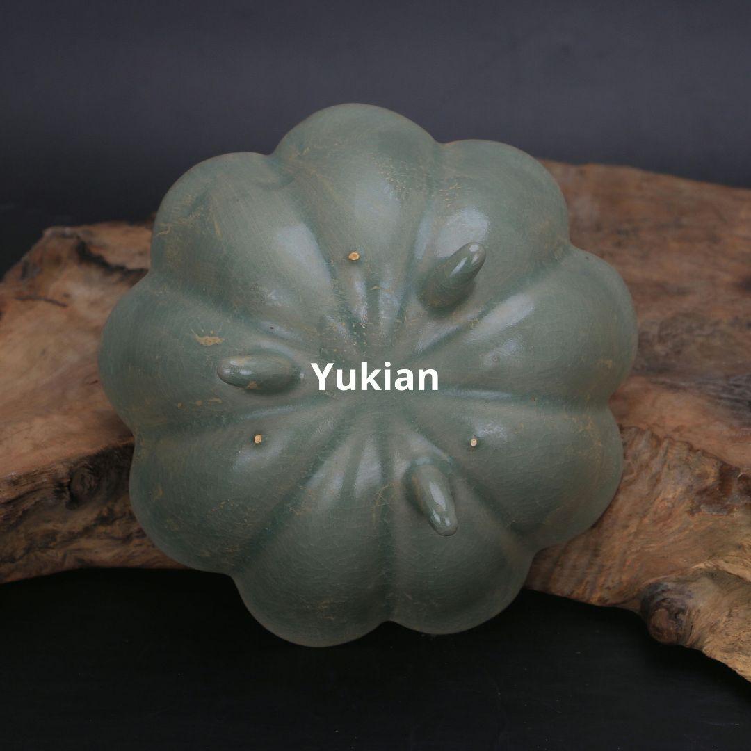 三足葵口蓮華碗 陶磁器 現代工芸品 美術品 装飾品 置物