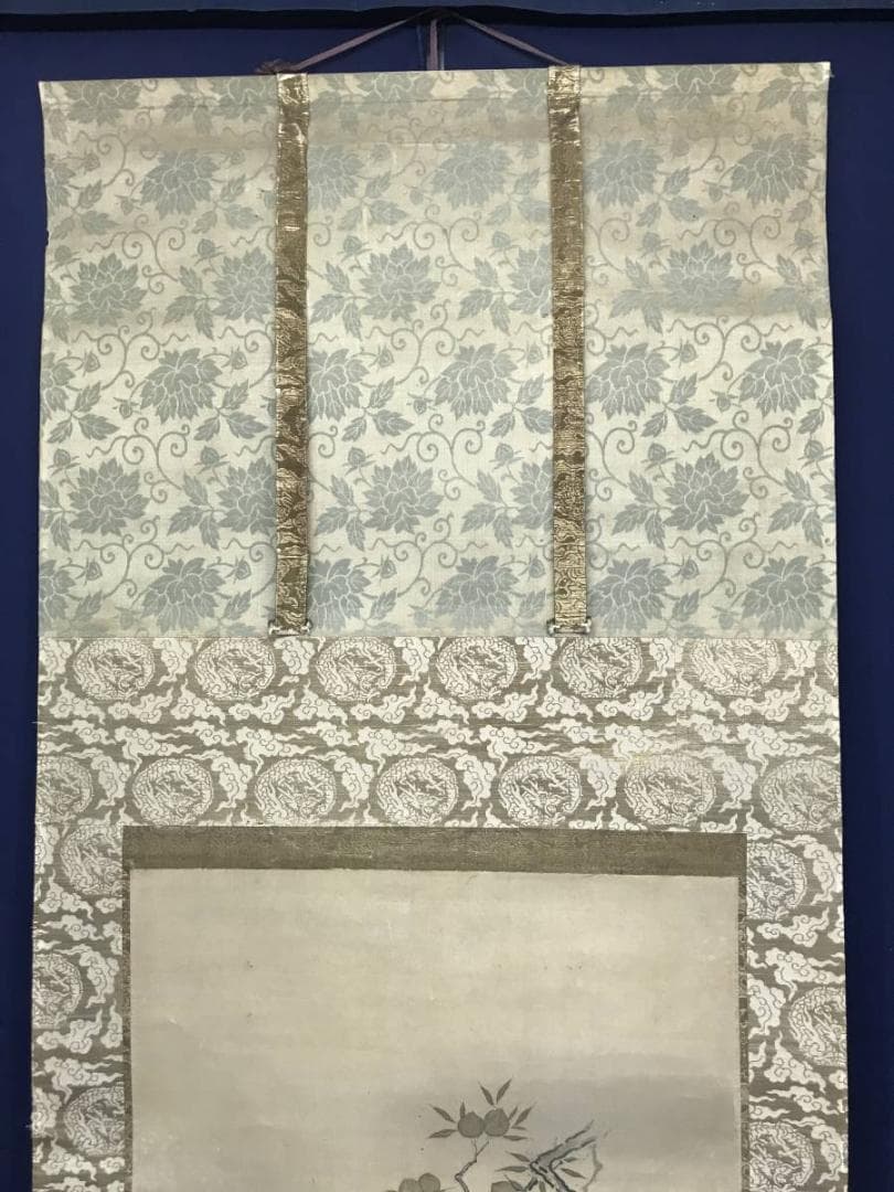 【真作】狩野探信/桃仙人図/人物図/掛軸/名家伝来/AC-168