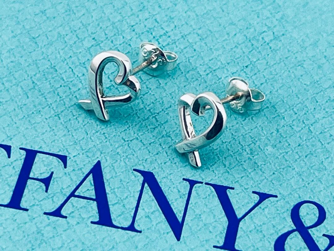 c983 美品　ティファニー　ラビングハート　ピアス　パロマピカソ　925