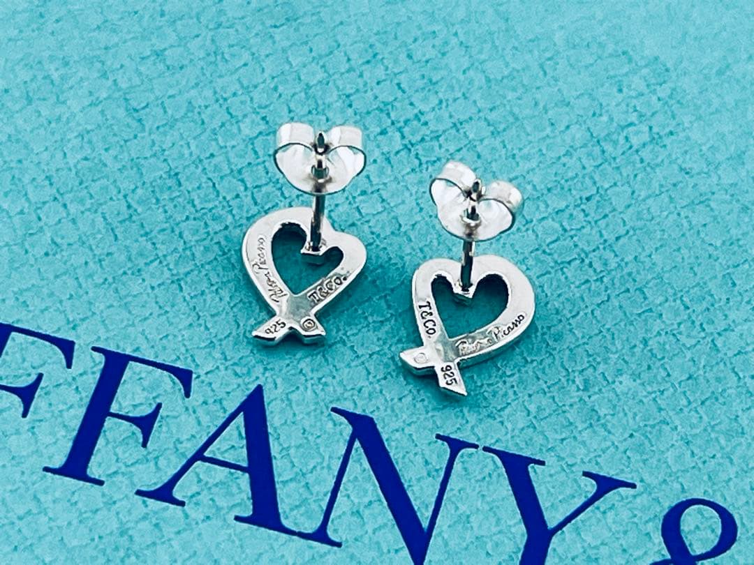 c983 美品　ティファニー　ラビングハート　ピアス　パロマピカソ　925