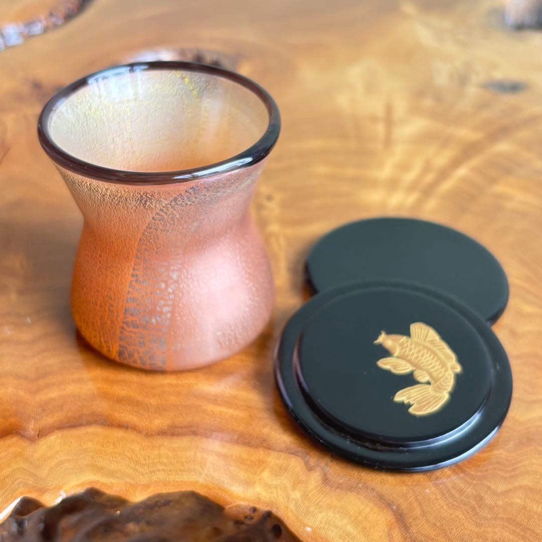 硝子薄器 ガラス 茶入 棗 茶道具 金蒔絵