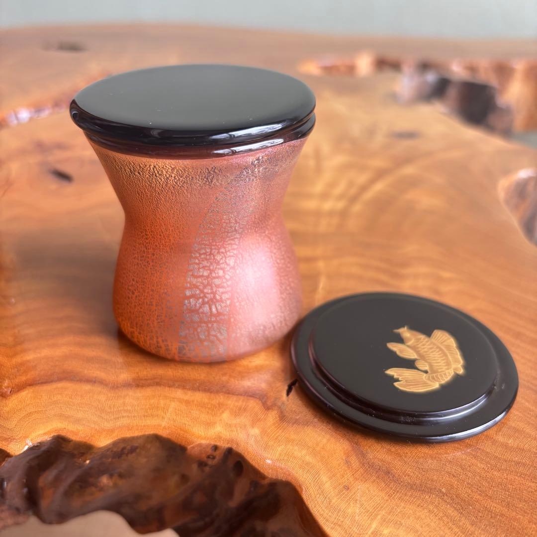 硝子薄器 ガラス 茶入 棗 茶道具 金蒔絵