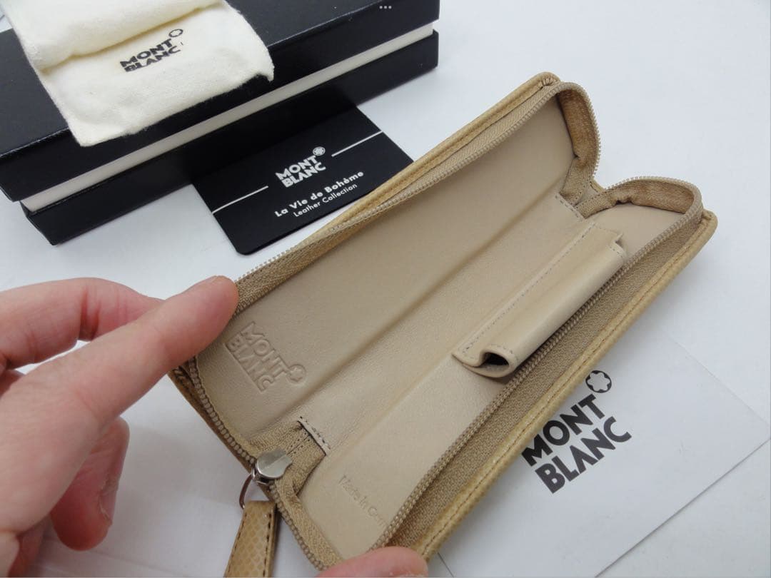 ※未使用保管品★完売！入手困難品ヴェルベット・ベージュ★本革製ボエム★モンブラン