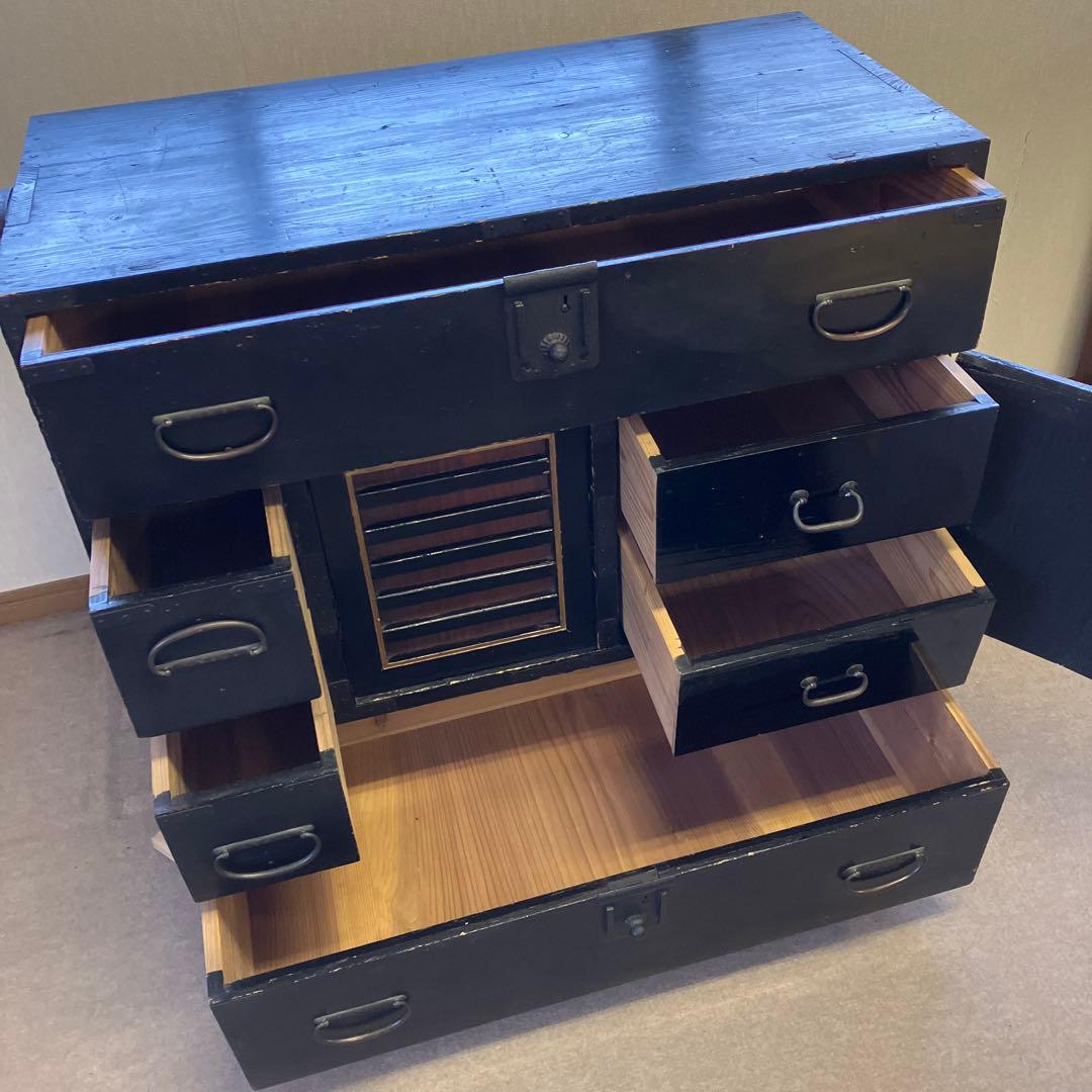 時代箪笥（約幅８８、高８３、奥４５㌢、重３２㌕／説明・写真見直し、写真２０追加）