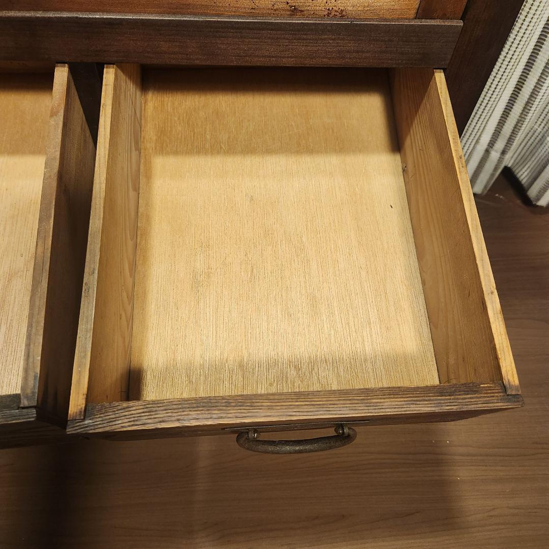 昭和レトロ 水屋箪笥 飾り棚 古家具 木製キャビネット 食器棚 時代箪笥