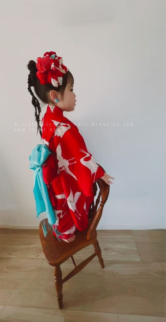 h*i様 七五三　七五三髪飾り　ヘッドドレス　着物髪飾り　リメイク髪飾り　069