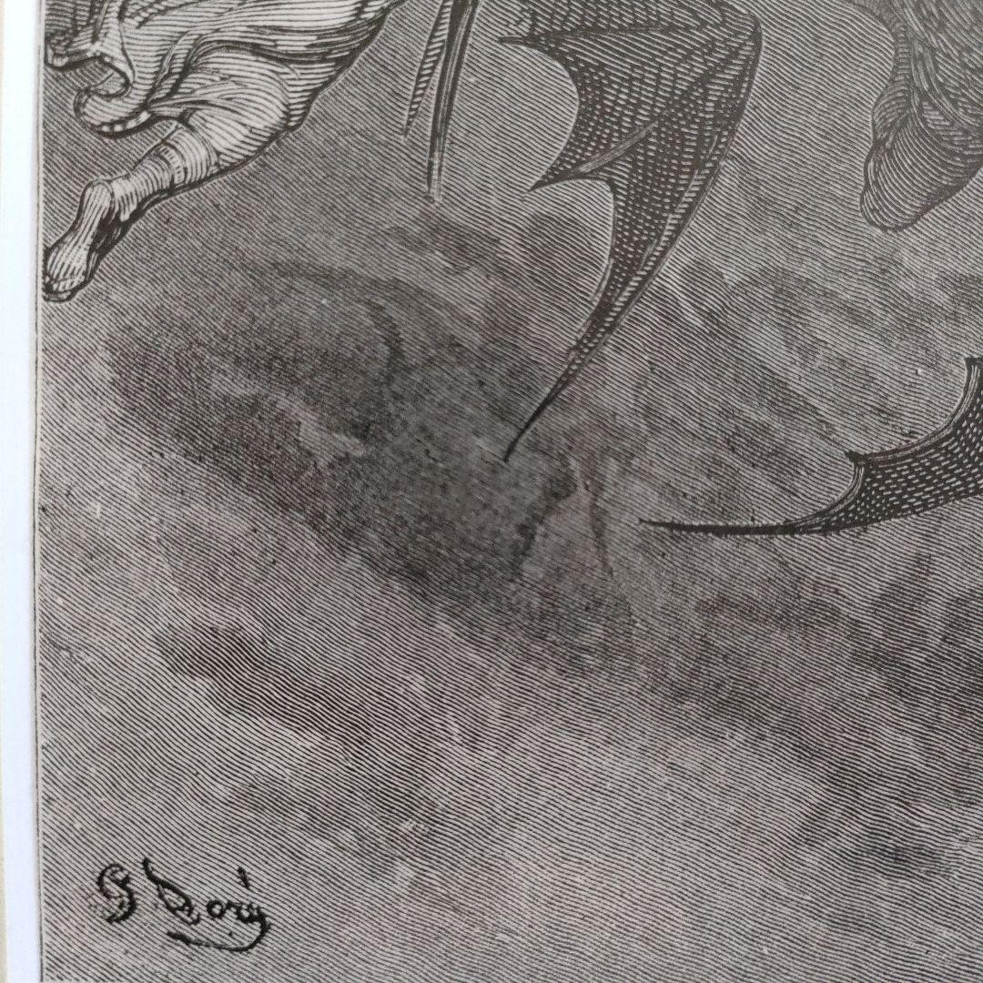 未使用\" ギュスターヴ ドレ　木口木版『失楽園/ミルトン』1882年代制作