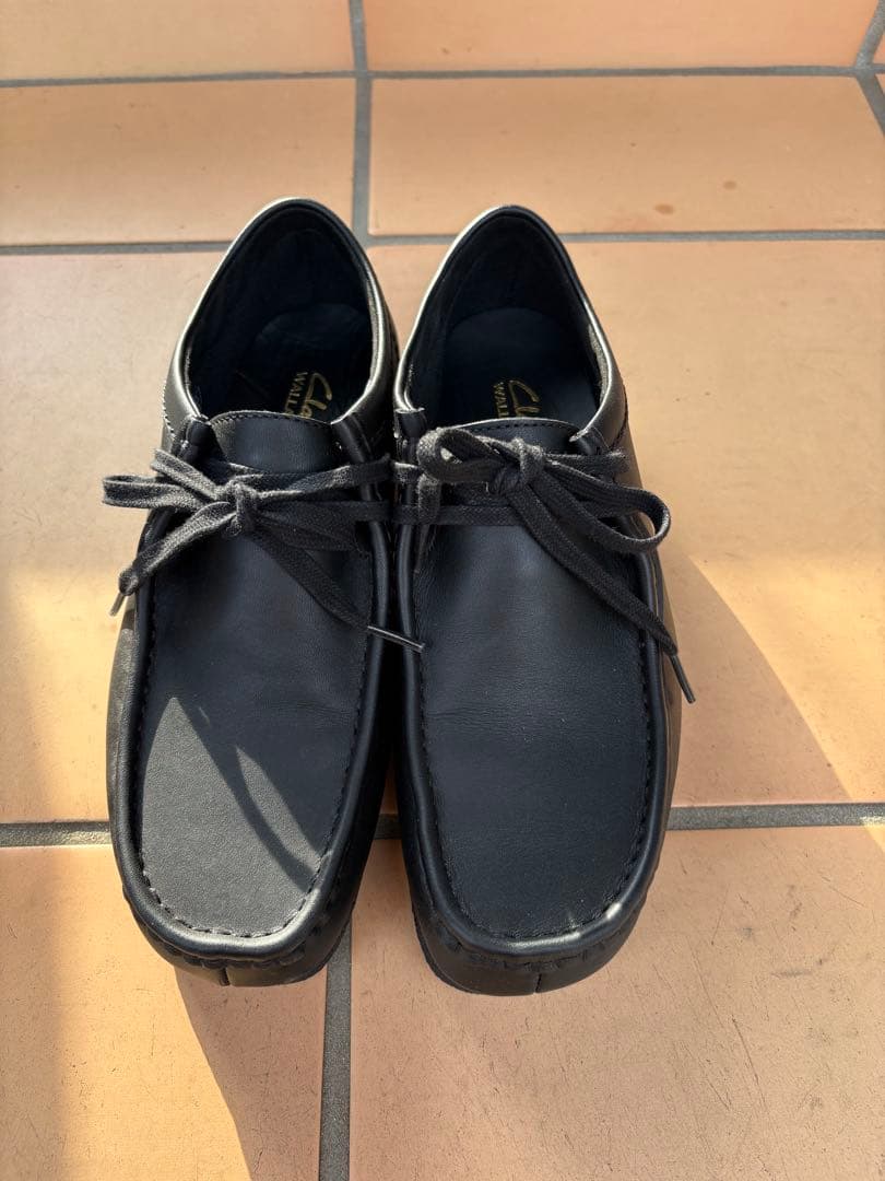 クラークス ワラビーエヴォウォータープルーフ UK7 (25cm)ブラックレザー