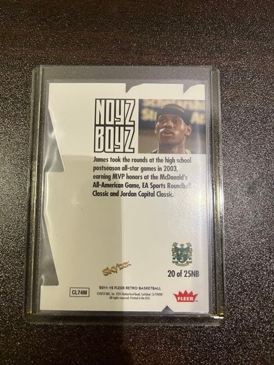 fleer retroレブロンジェームズ noyz boyz nba カード