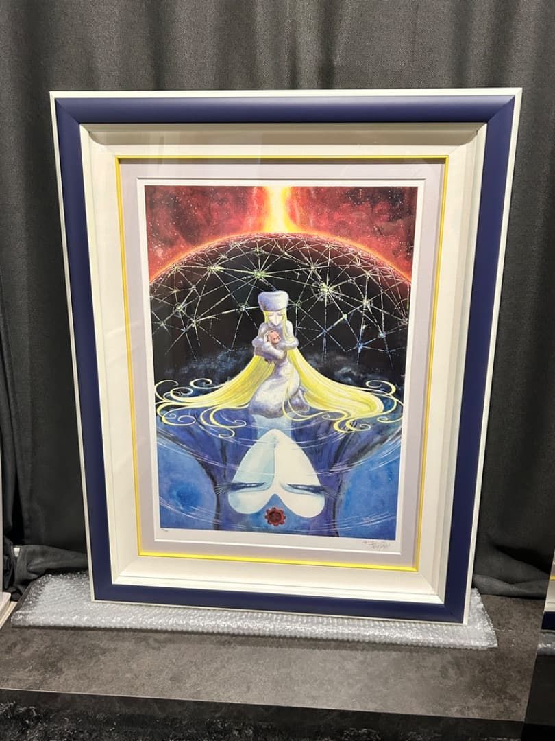 松本零士銀河鉄道999メーテルレジェンド生命 直筆サイン シルクスクリーン版画