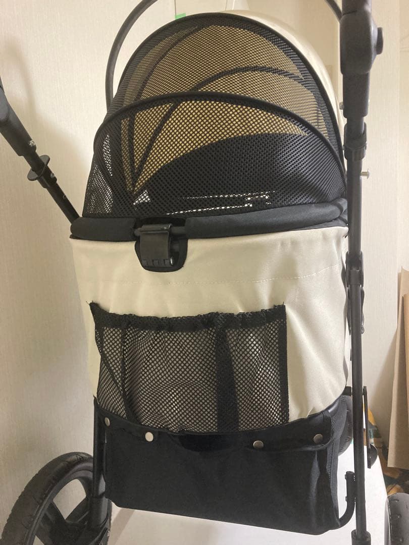 ひなた　ペットカート 3輪 分離型　多頭飼い　小型犬　中型犬　ベージュ