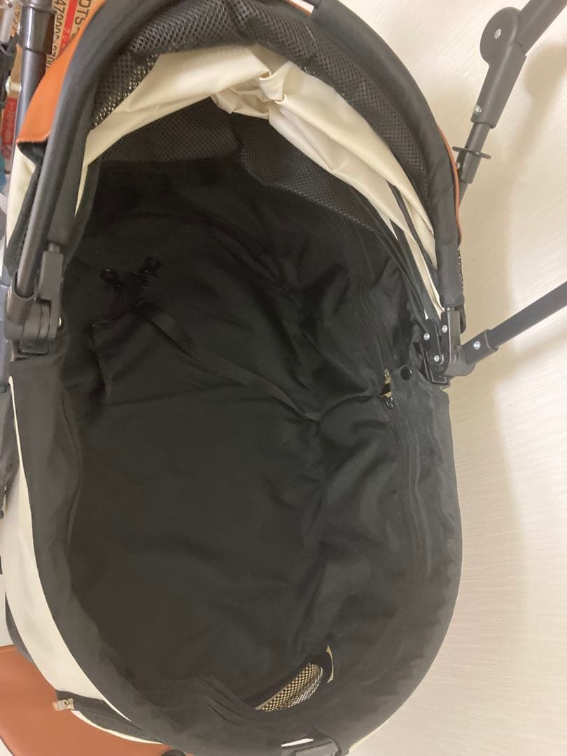 ひなた　ペットカート 3輪 分離型　多頭飼い　小型犬　中型犬　ベージュ