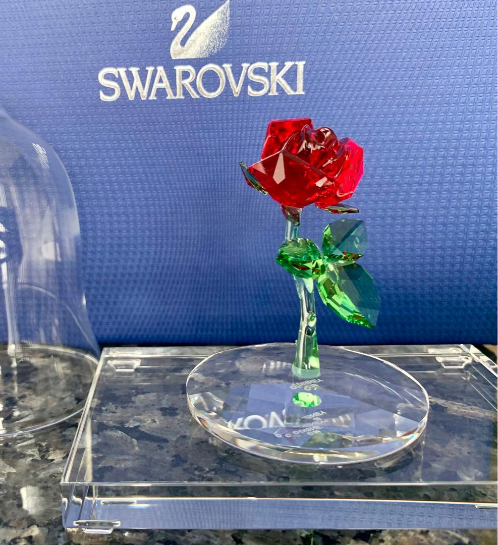スワロフスキー　美女と野獣　マジックローズ＋台座