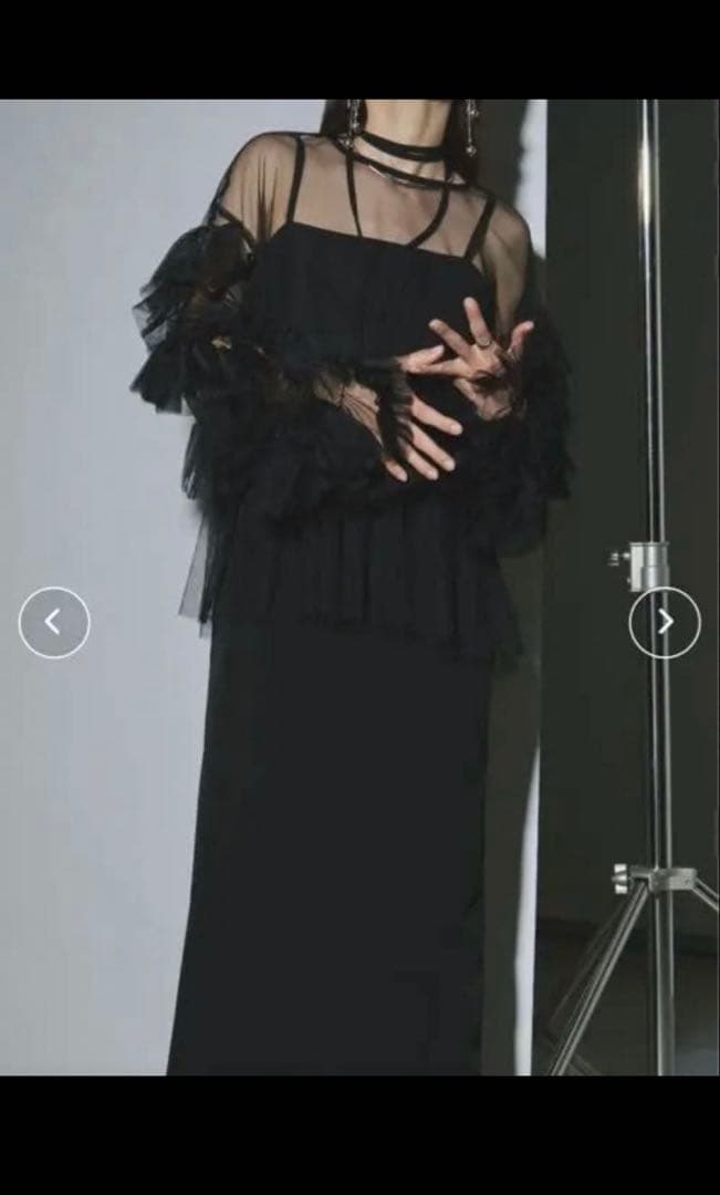 【Ezick】Elegant volume sleeves セットキャミドレス