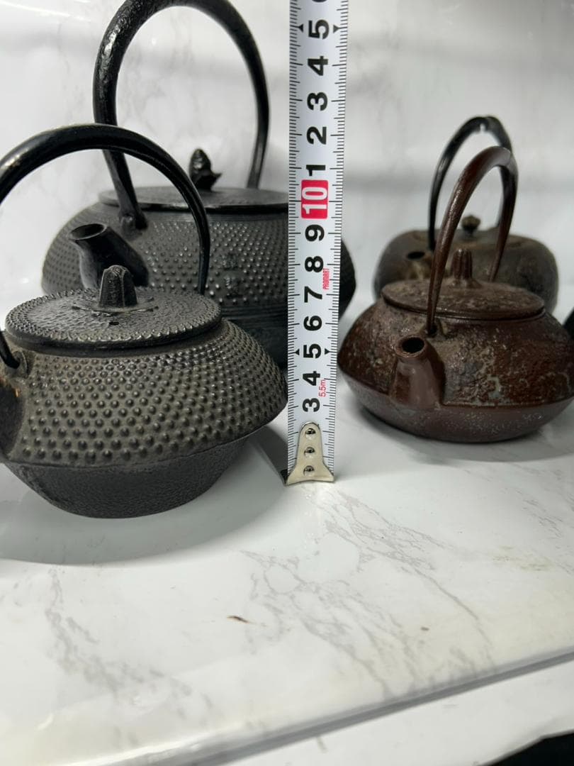 南部鉄器 鋳鉄製 鉄瓶 5個 セット まとめ売り 作者不明 茶道具 詳細不明