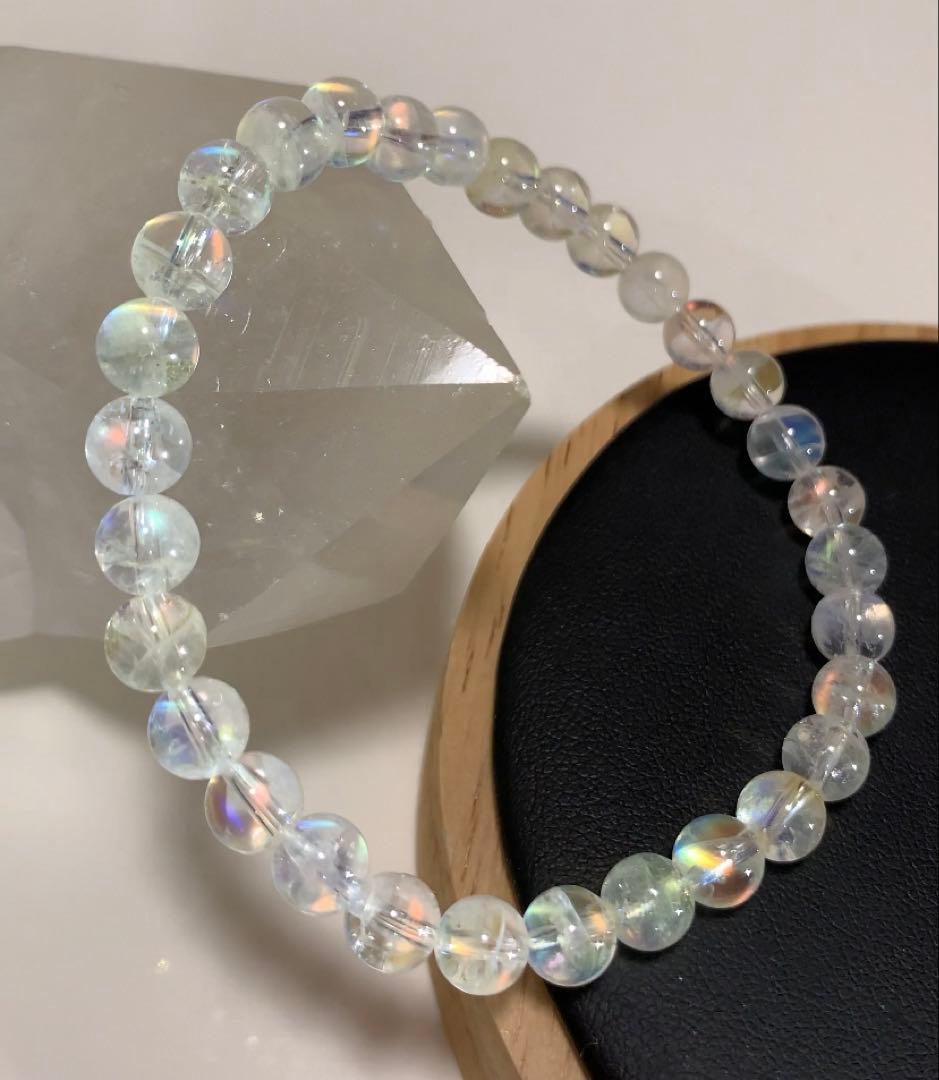 ★三月桜 さま★《極上》①マダガスカル産　ホワイトラブラドライト　ブレス