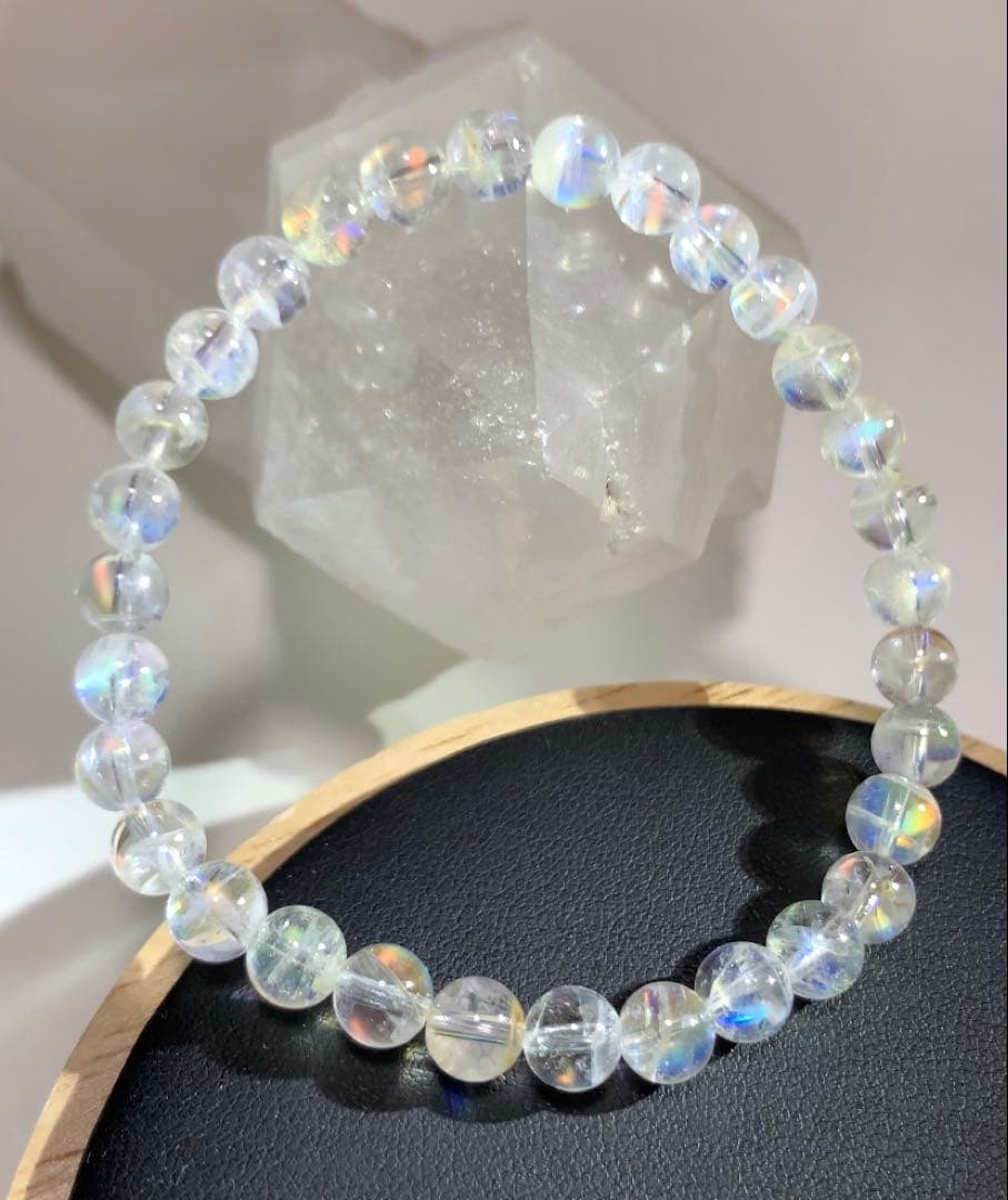 ★三月桜 さま★《極上》①マダガスカル産　ホワイトラブラドライト　ブレス