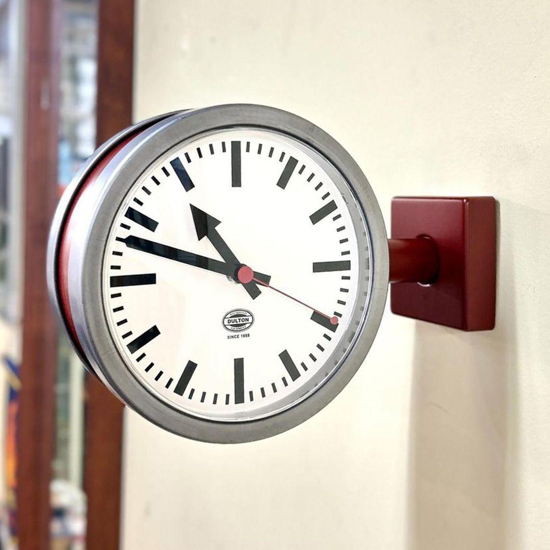 新品 両面時計 ダブルフェイスクロック2 BROWN ダルトン インテリア 小物