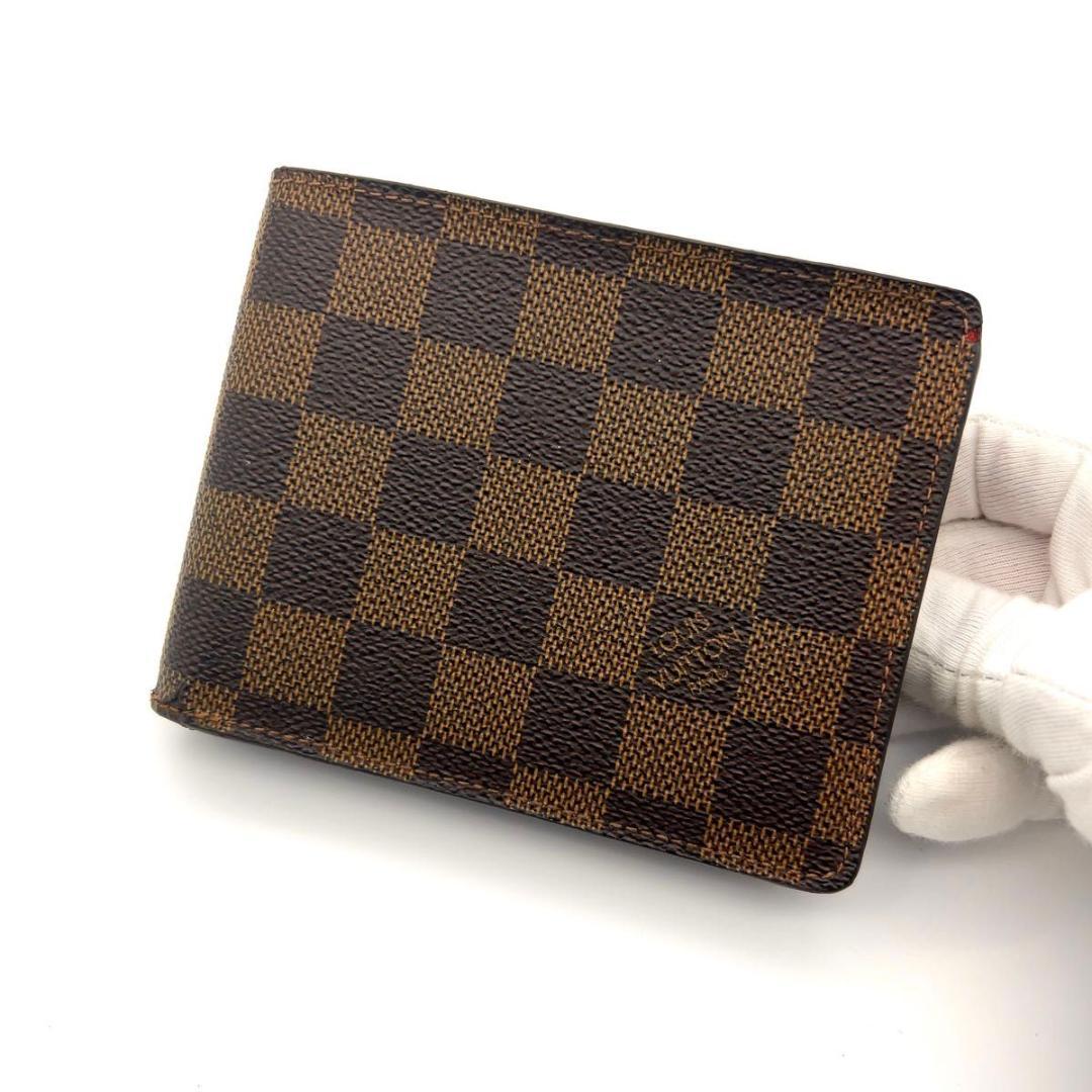 ルイヴィトン ダミエ 二つ折り財布 フロリン パスケース窓付 男女兼用