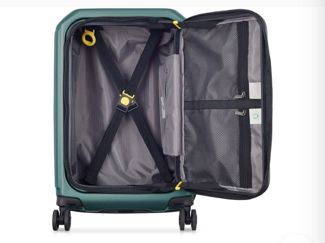 新品デルセーフロントオープン 機内持ち込みスーツケース拡張機能38L➕4L