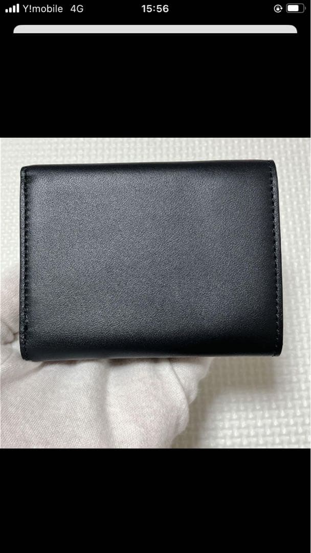 未使用　agnes b. アニエスベー　レザー三つ折り財布　ブラック　ミニ財布