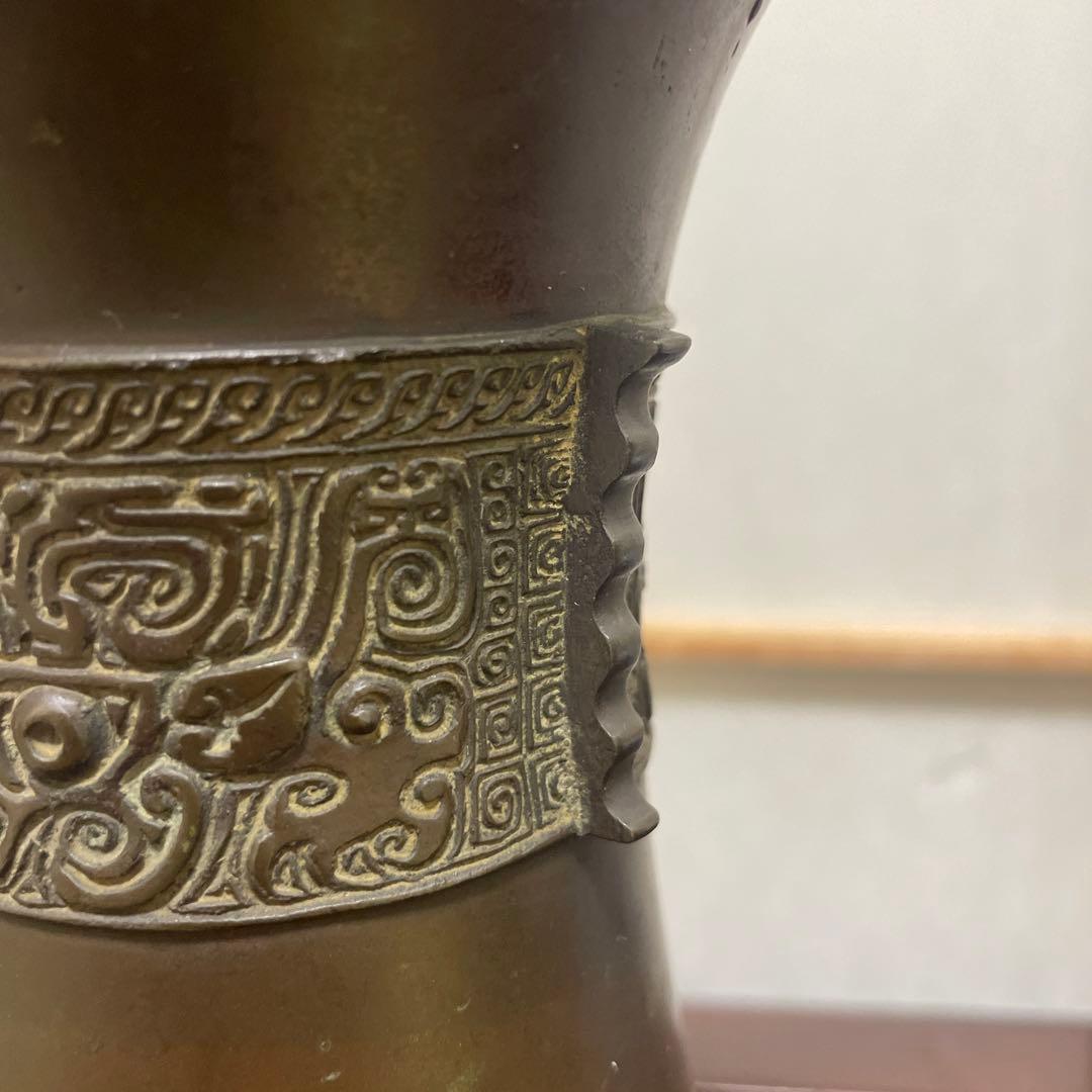 秦藏六造，銅器，花瓶，精工，インテリア，骨董，花器，鉄瓶