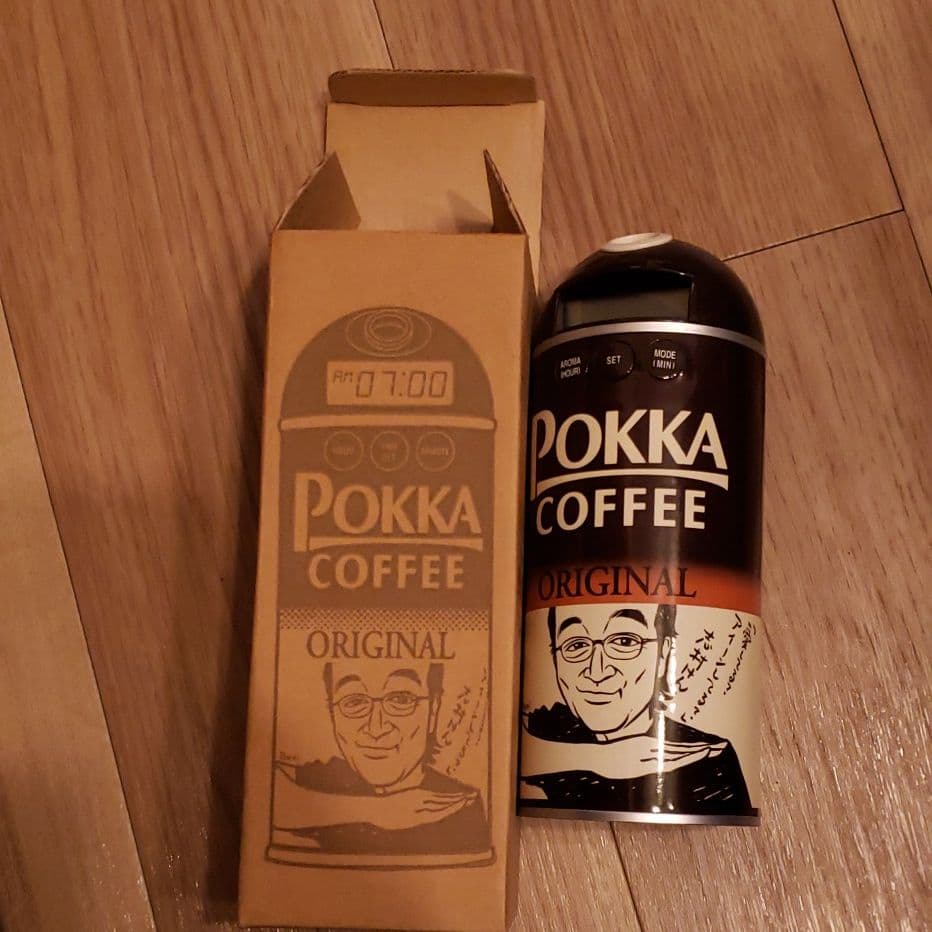 ポッカコーヒー顔缶　目覚まし　志村けん