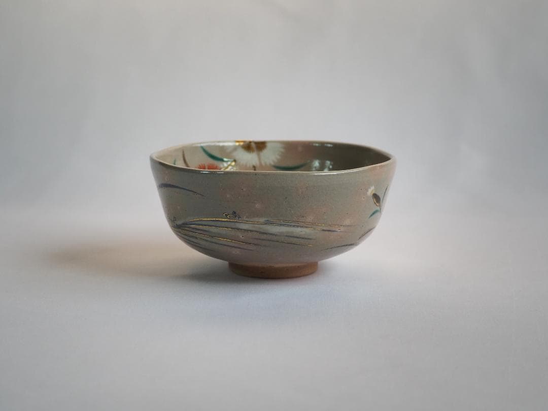 裏千家15世鵬雲斎御書付『撫子之絵茶碗』17代永樂善五郎（而全）造