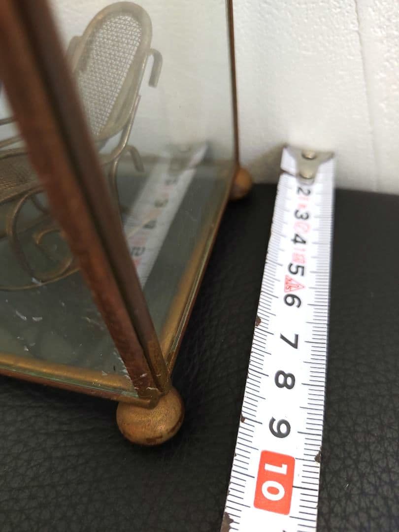 お値下げ　アンティーク真鍮調 コレクション　ガラス製ケース付き　レトロかわいい