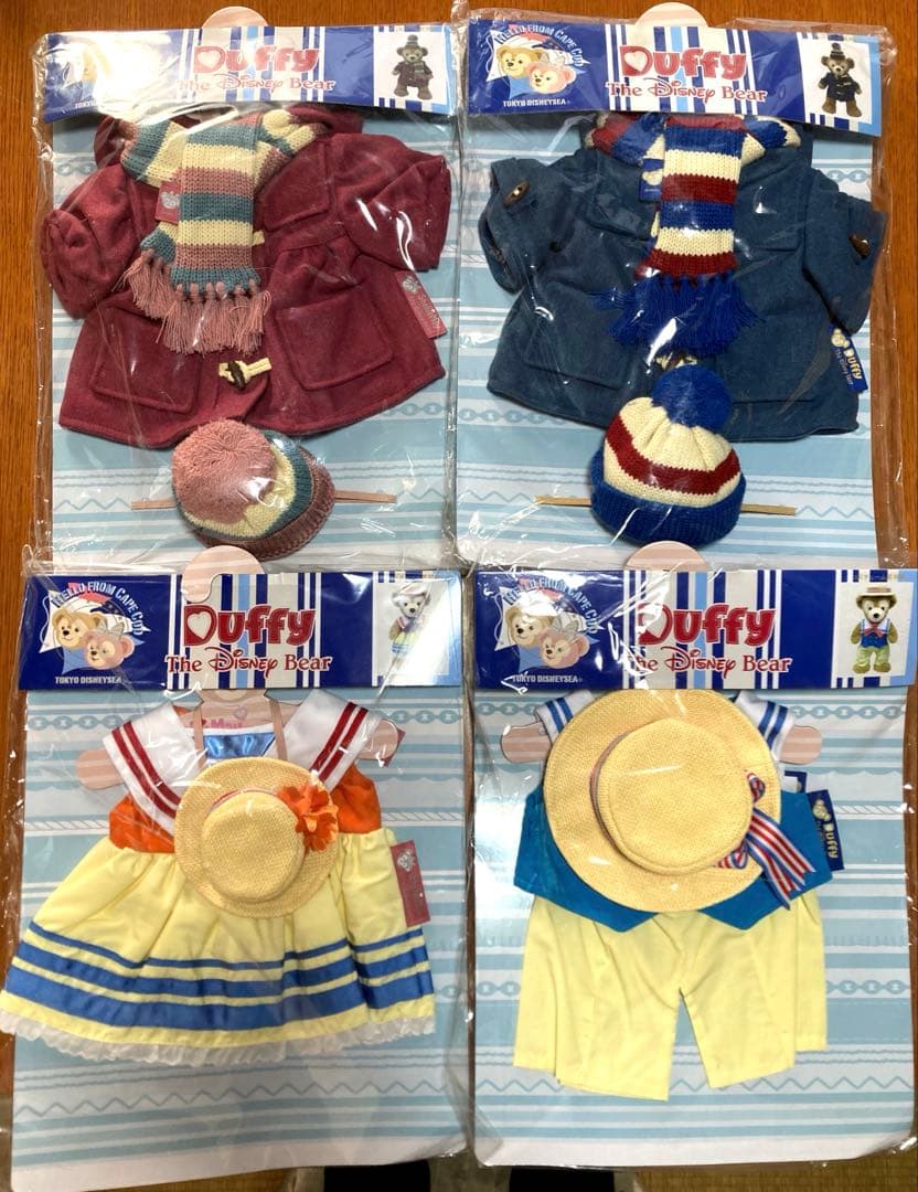 ダッフィー　シェリーメイ　ぬいぐるみコスチューム　夏・冬用4点セット