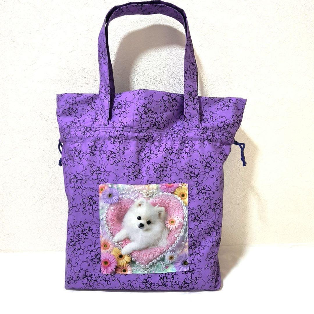 Yourelia様】ハンドメイドオーダー★犬　女の子★巾着バッグ&ポーチ　5点