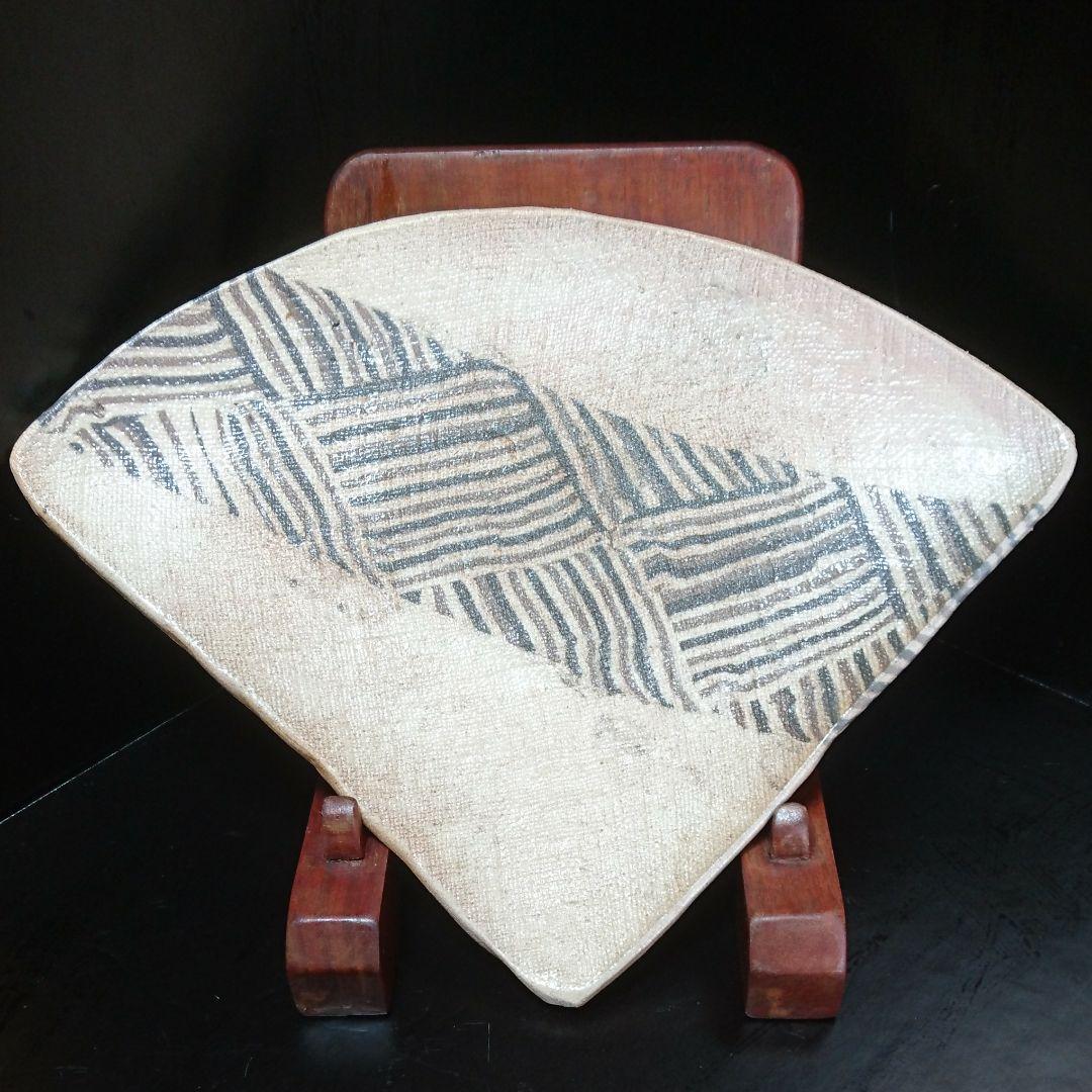 初代 双鶴 作 練込 皿