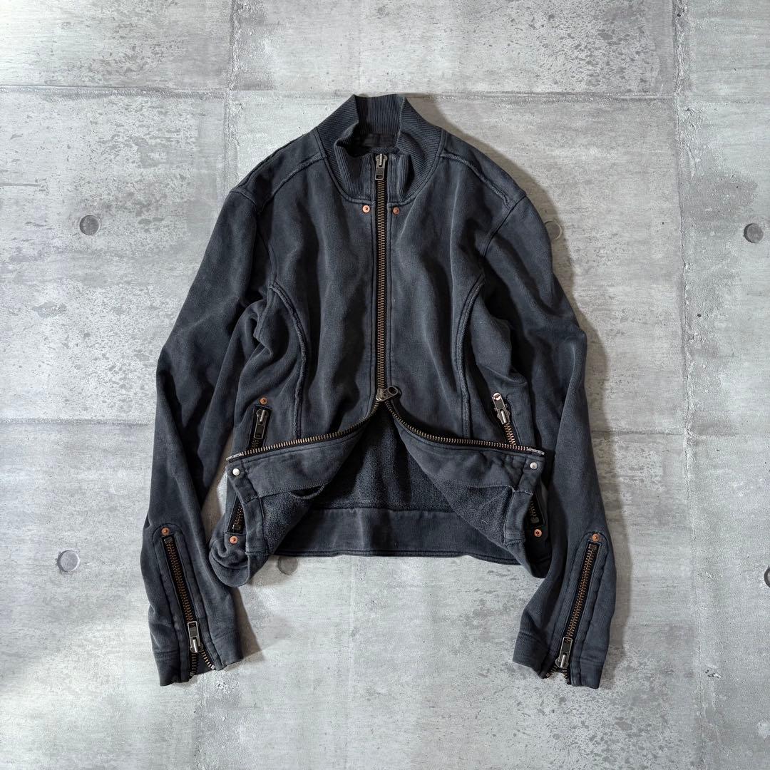 ジャケット・アウター 00s archive sweat riders jacket y2k punk