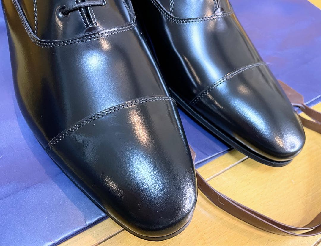 【りーま様】リーガルストレートチップビジネスシューズスクラッチタフレザー24.5