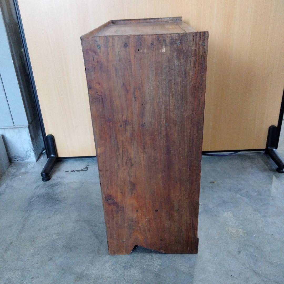 昭和レトロ 古家具 ガラス戸 木製キャビネット 食器棚 サイドボードカップボード